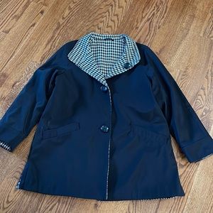 Jones New York reversible black/houndstooth jacket